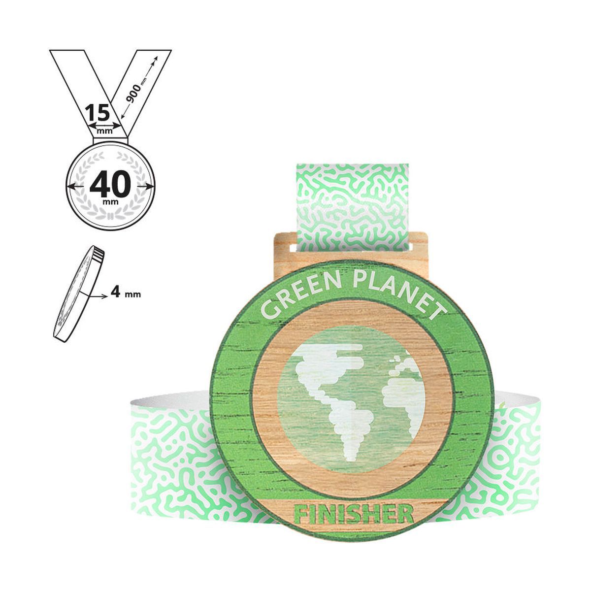 NAGOYA - médaille en contreplaqué 4mm, 40x40 mm | GL711240A