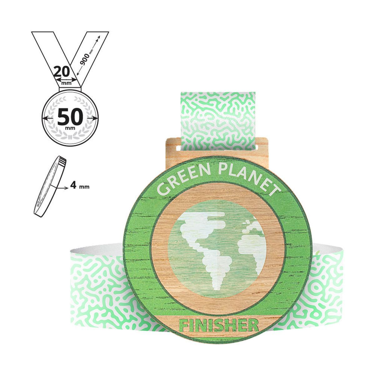 NAGOYA - médaille en contreplaqué 4mm, 50x50 mm | GL711240B