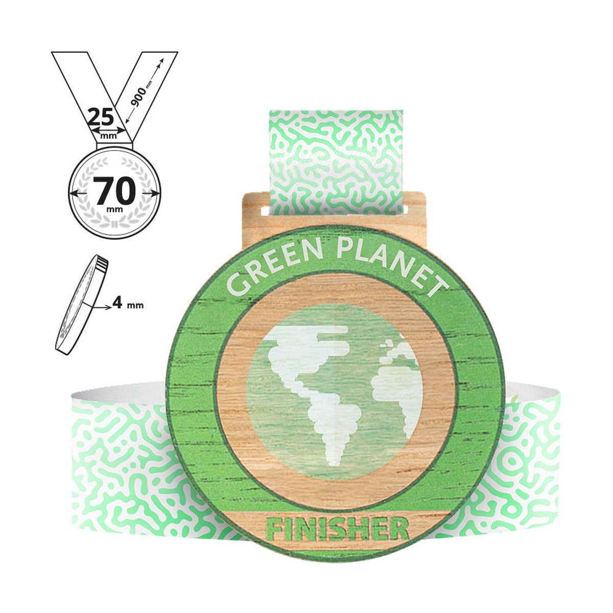 NAGOYA - médaille en contreplaqué 4mm, 70x70 mm | GL711240D