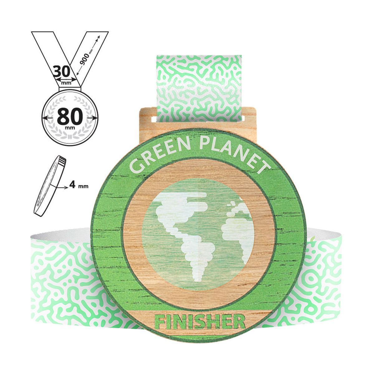 NAGOYA - médaille en contreplaqué 4mm, 80x80 mm | GL711240E