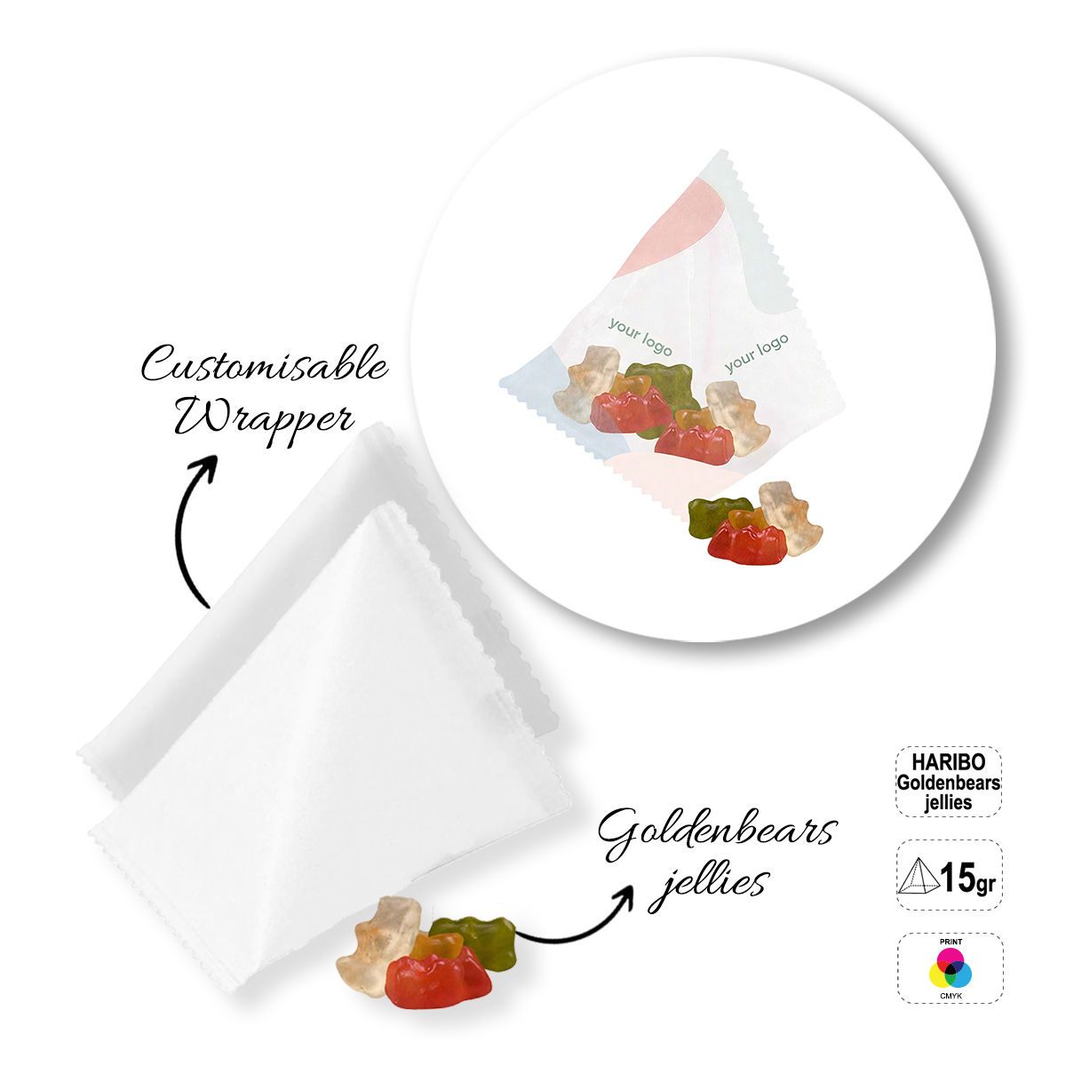 SWEET PIRAMID - mini bonbons, 70x70x70 mm | GL810303A