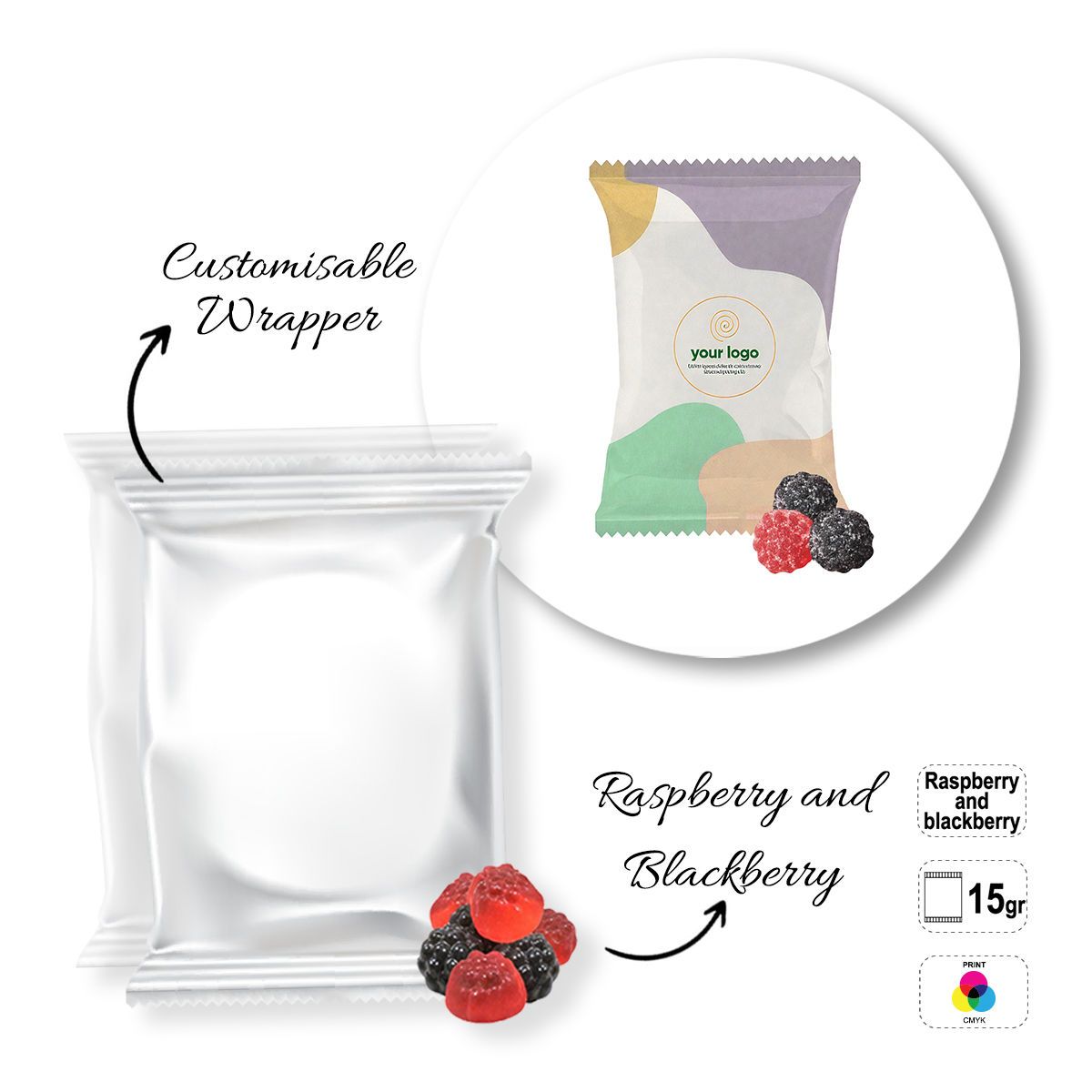 SWEET BAG - sachet de bonbons, 87x70 mm | GL810307A