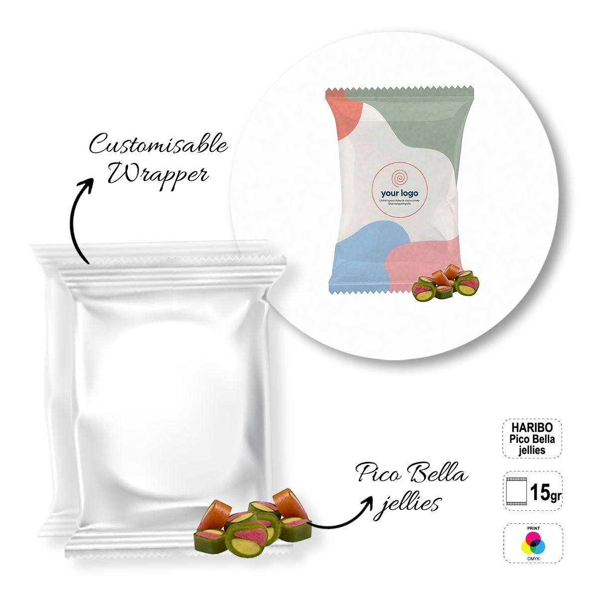 SWEET BAG - sachet de bonbons, 87x70 mm | GL810307C