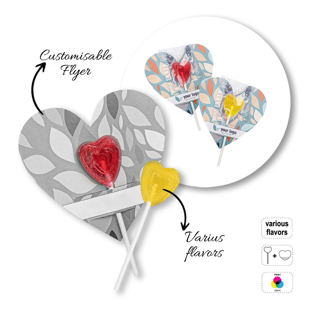 LOLLY FLYER - sucette plate avec flyer, 97x97x113 mm | GL810501A