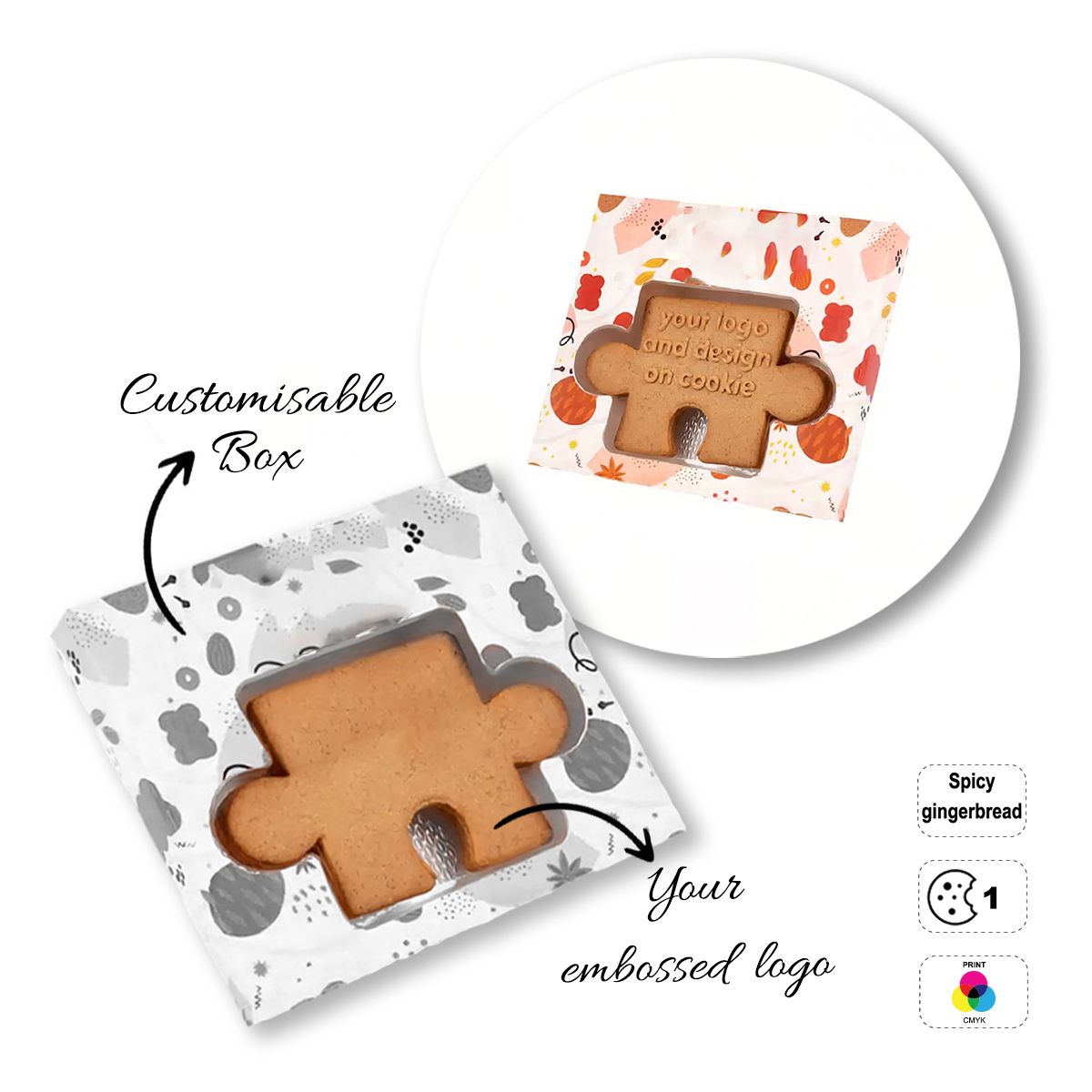 PROMO COOKIE - biscuit personnalisable en surface, 108x95x15 mm | GL810701B