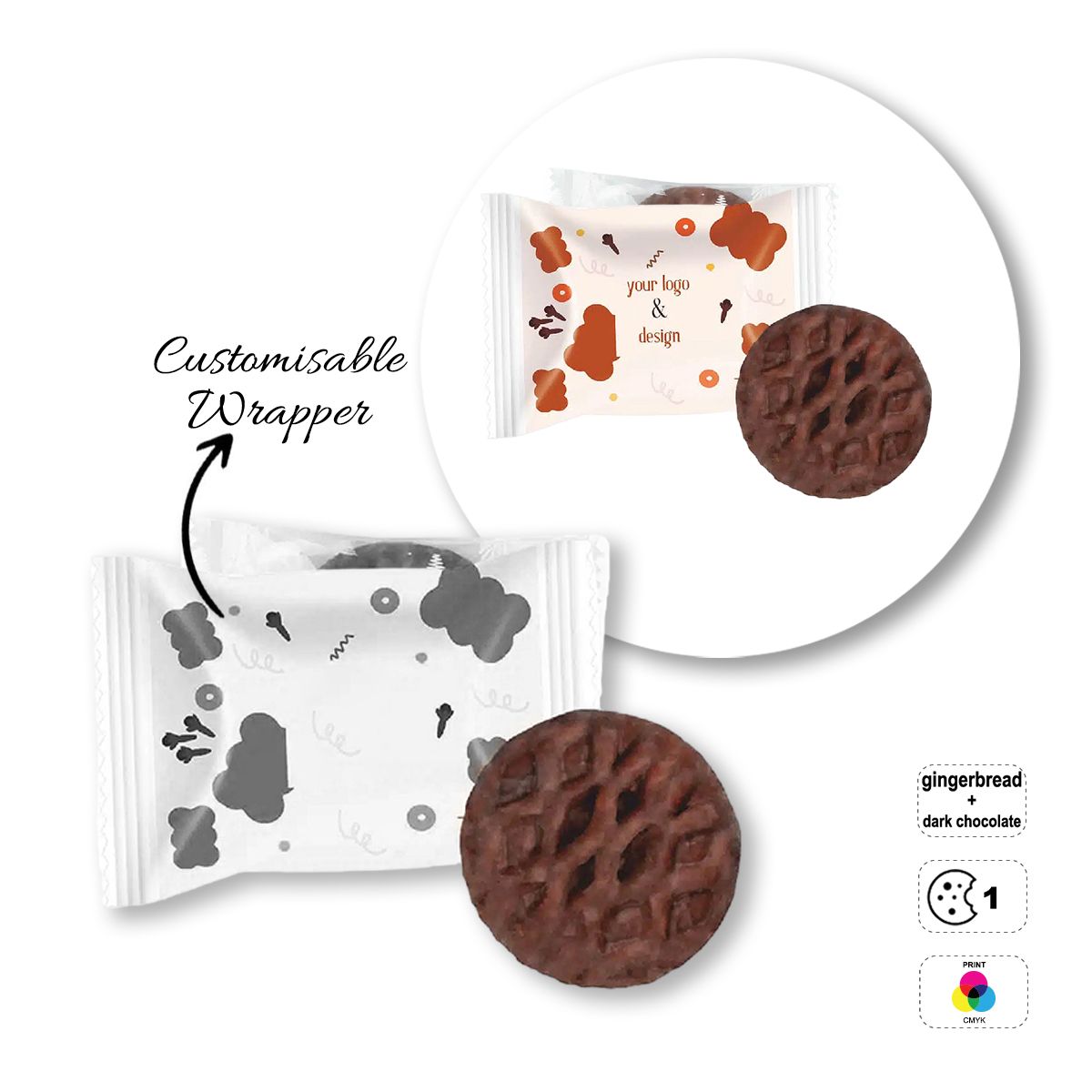 PREMIUM COOKIE - biscuit moelleux aux épices, 107x75 mm | GL810703A