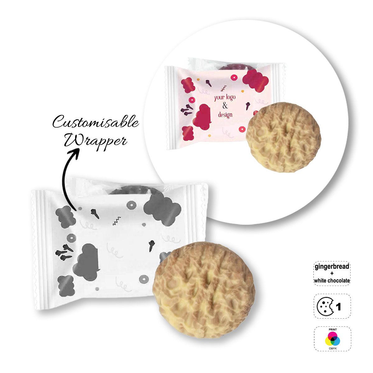 PREMIUM COOKIE - biscuit moelleux aux épices, 107x75 mm | GL810703B