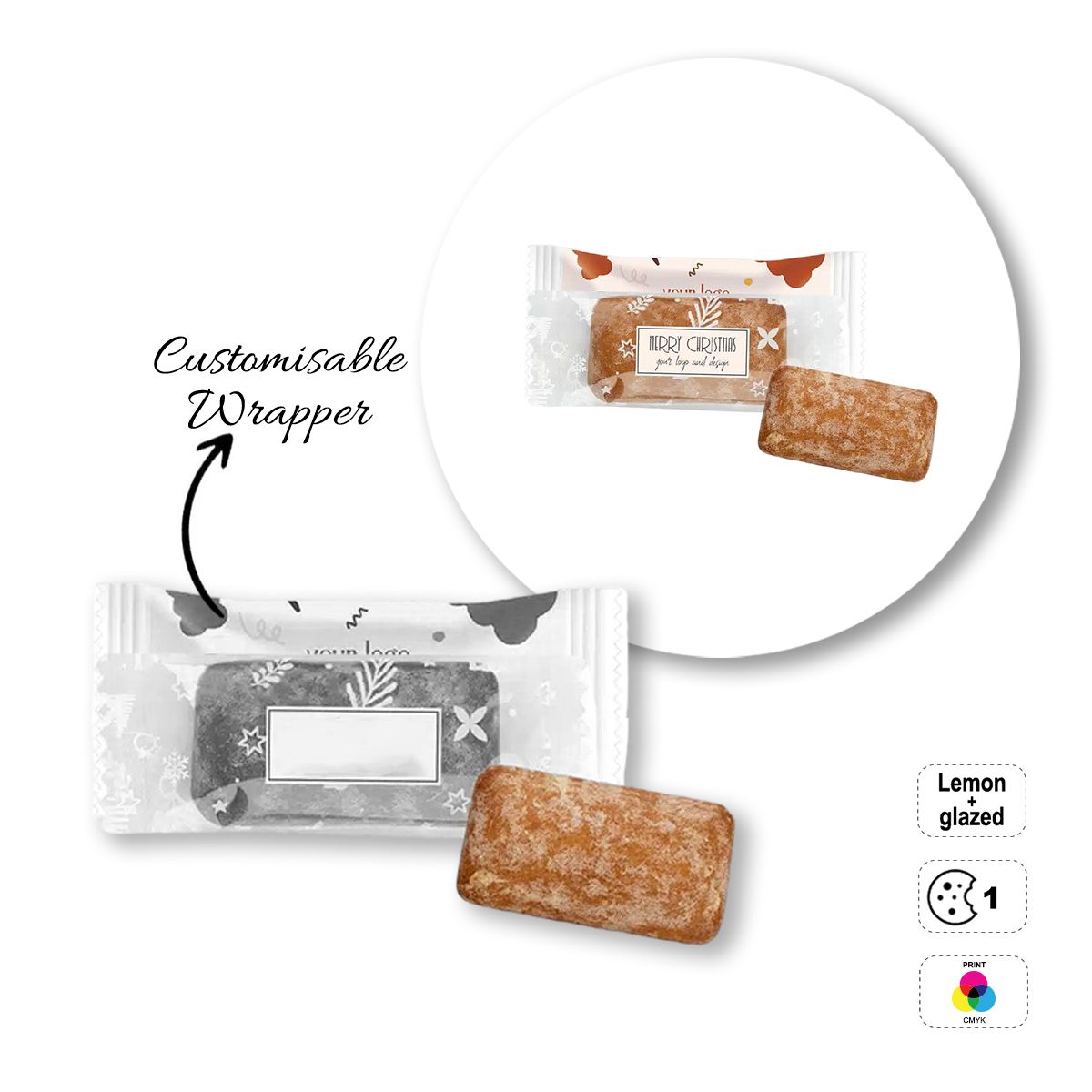 PREMIUM COOKIE - biscuit moelleux aux épices, 92x37 mm | GL810703C
