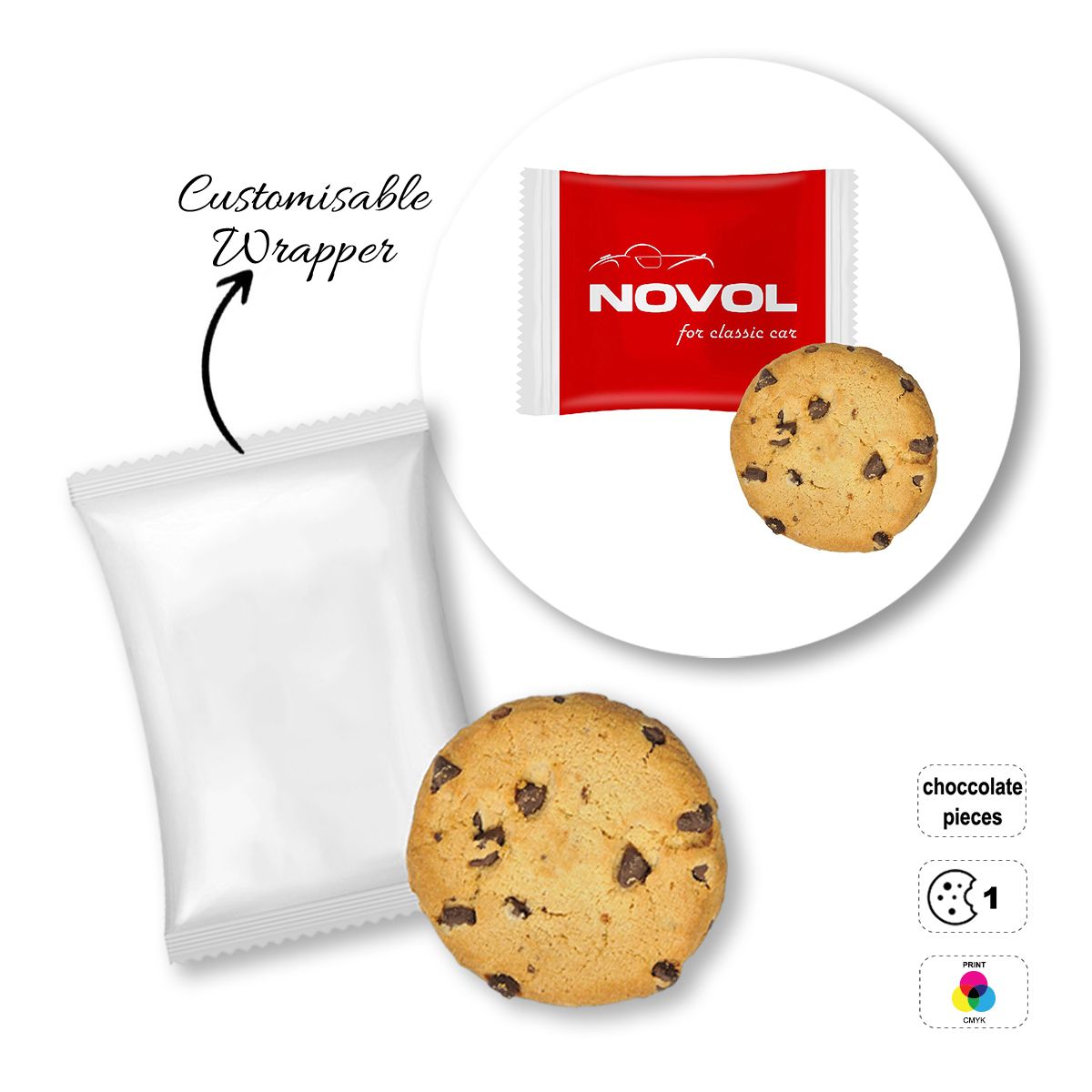 ADVERT COOKIE - biscuit publicitaire, 115x70 mm | GL810708A