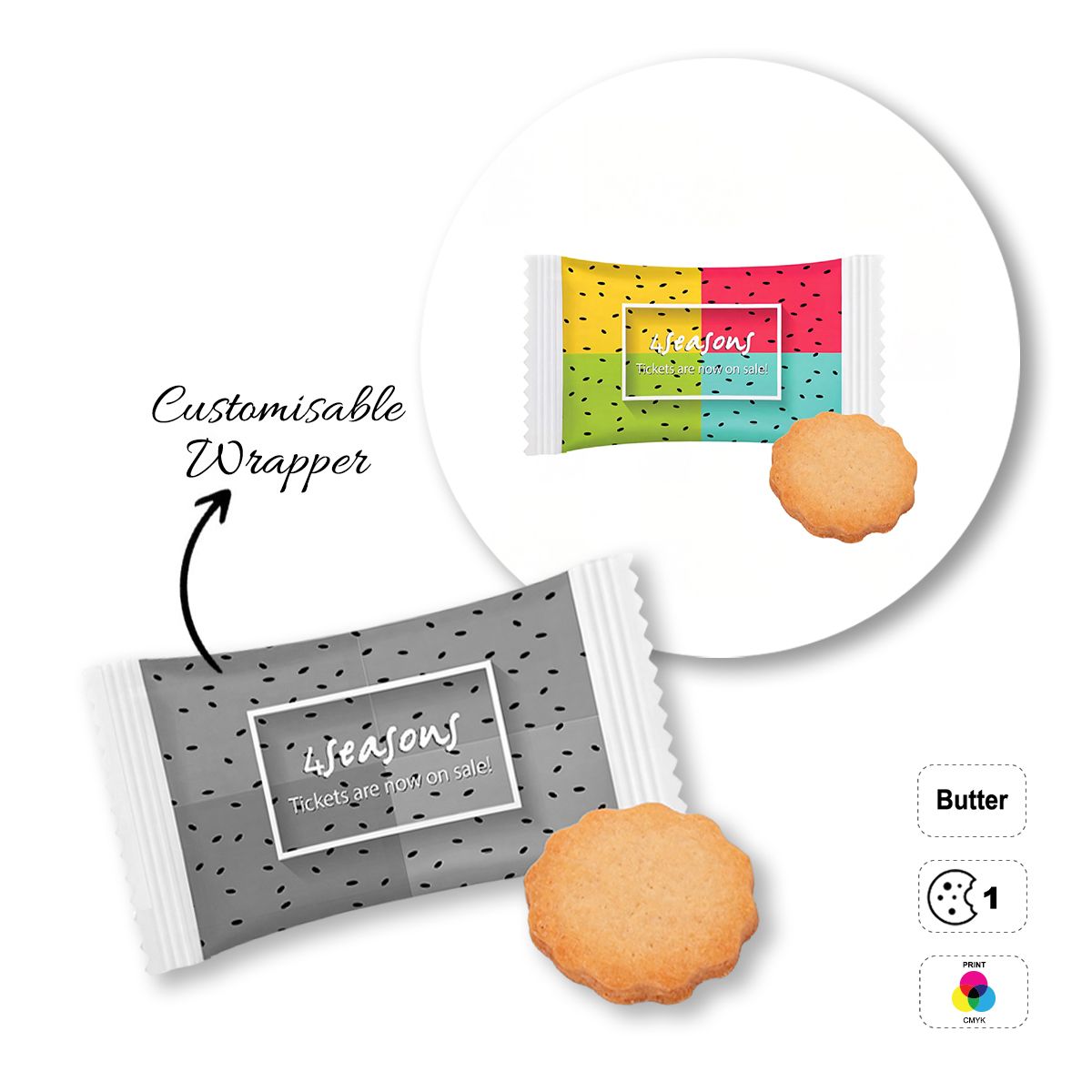 ADVERT COOKIE - biscuit publicitaire, 80x40 mm | GL810708B
