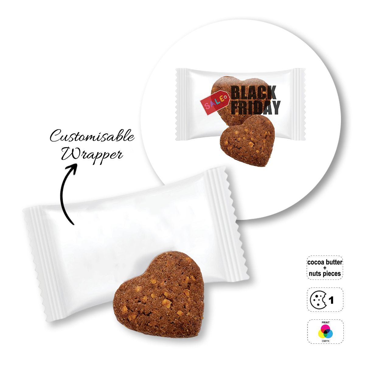 ADVERT COOKIE - biscuit publicitaire, 80x40 mm | GL810708C