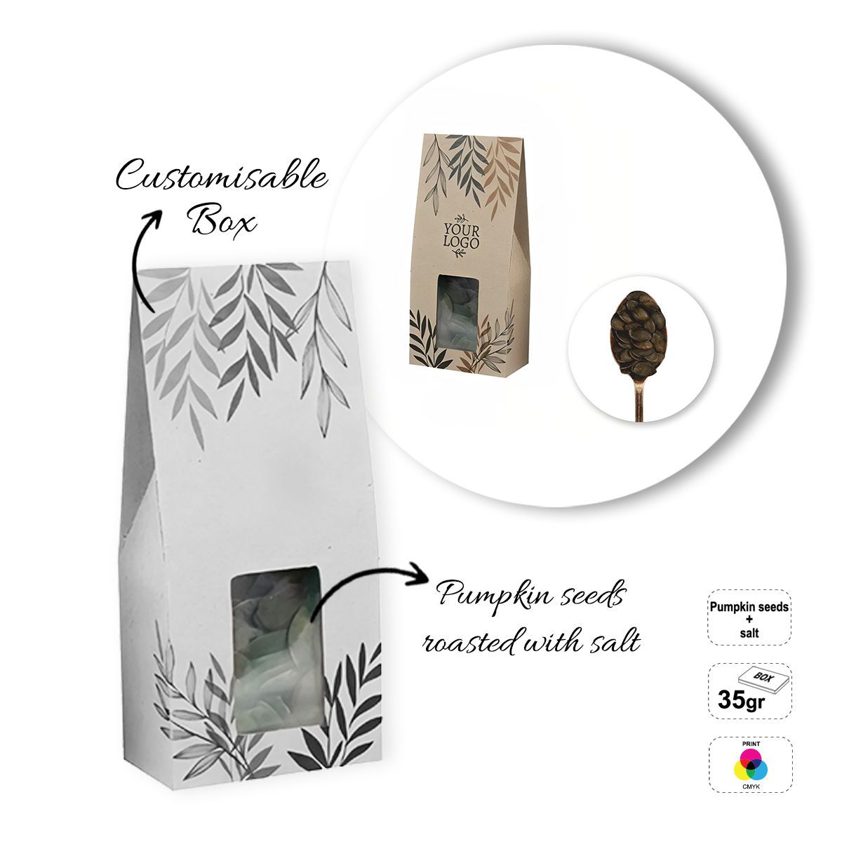 SEEDS&NUTS BAG - boîte de fruits secs, 60x32x128 mm | GL810835A