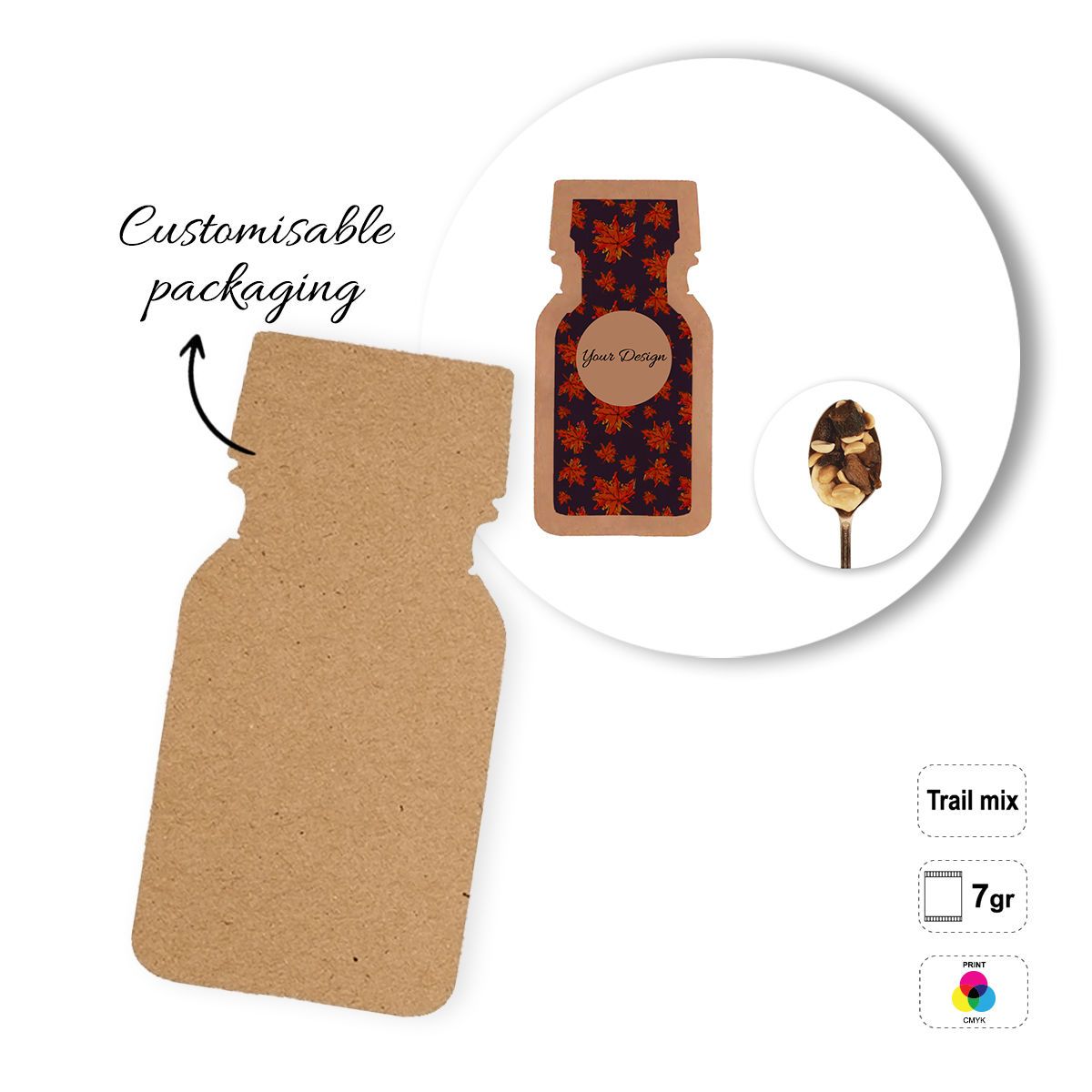 SEEDS&NUTS BOTTLE - Paquet de fruits secs, 65x130 mm | GL810836B