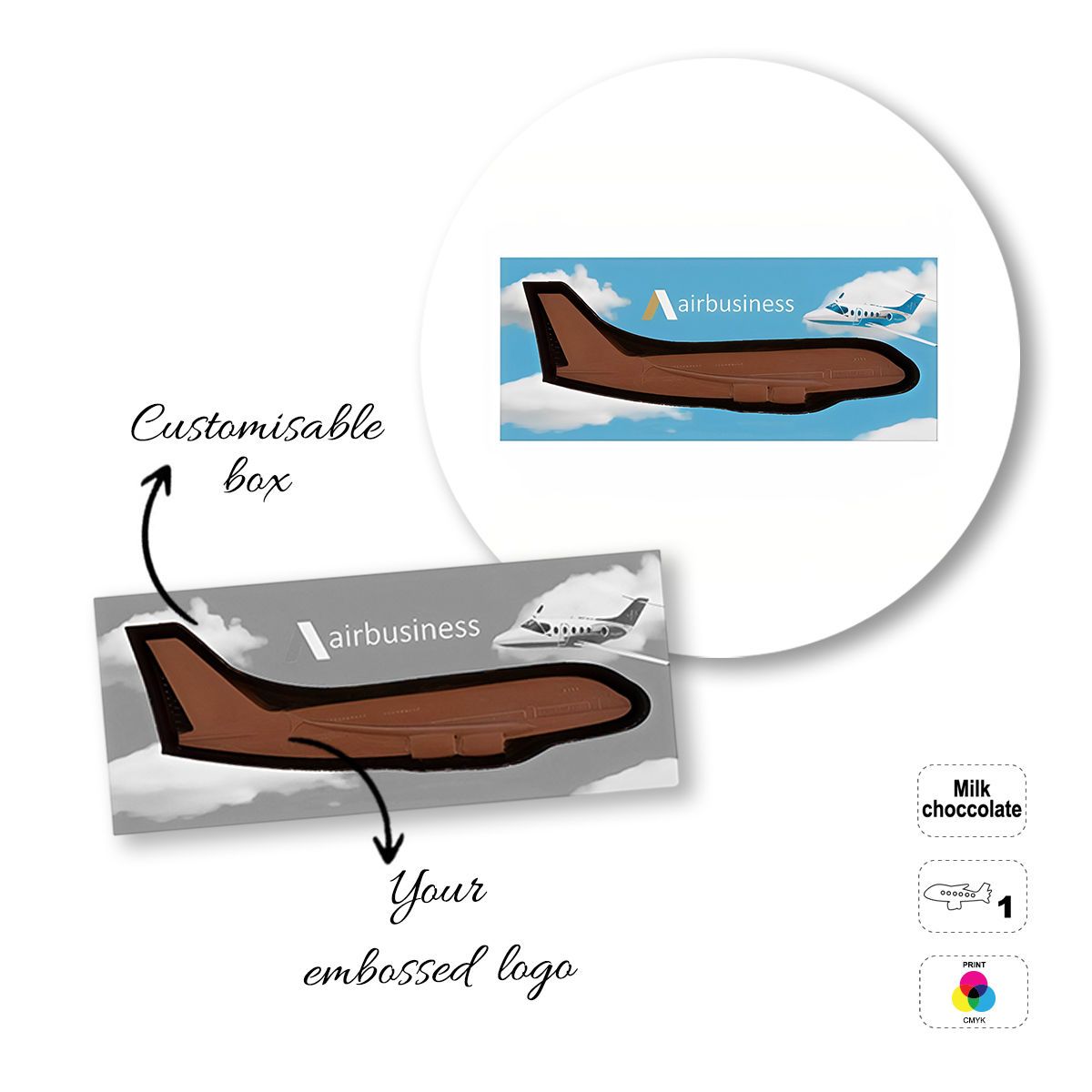 CHOCO4MAT A - barre chocolatée, différentes formes, 232x98x20 mm | GL811105D