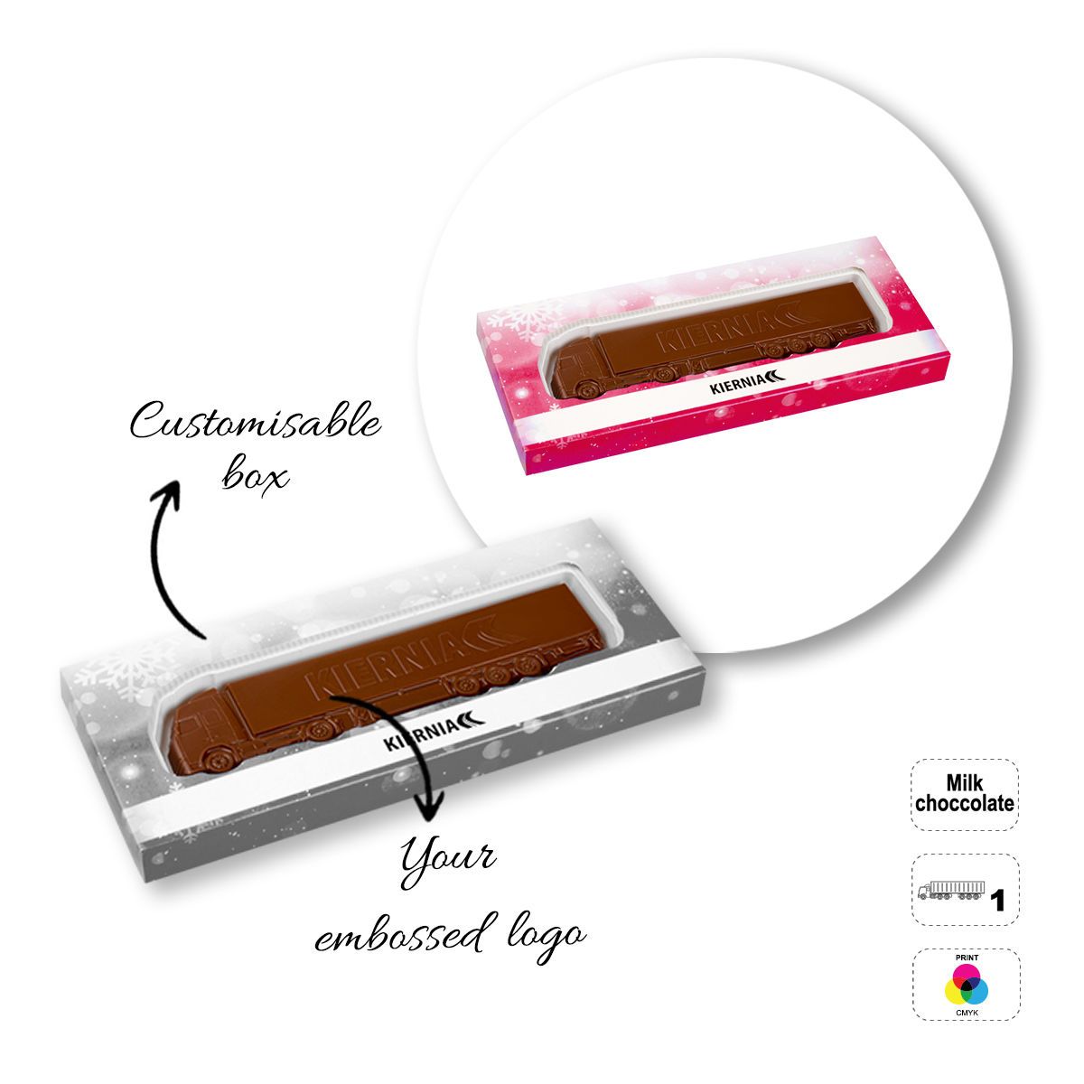 CHOCO4MAT A - barre chocolatée, différentes formes, 232x98x20 mm | GL811105E