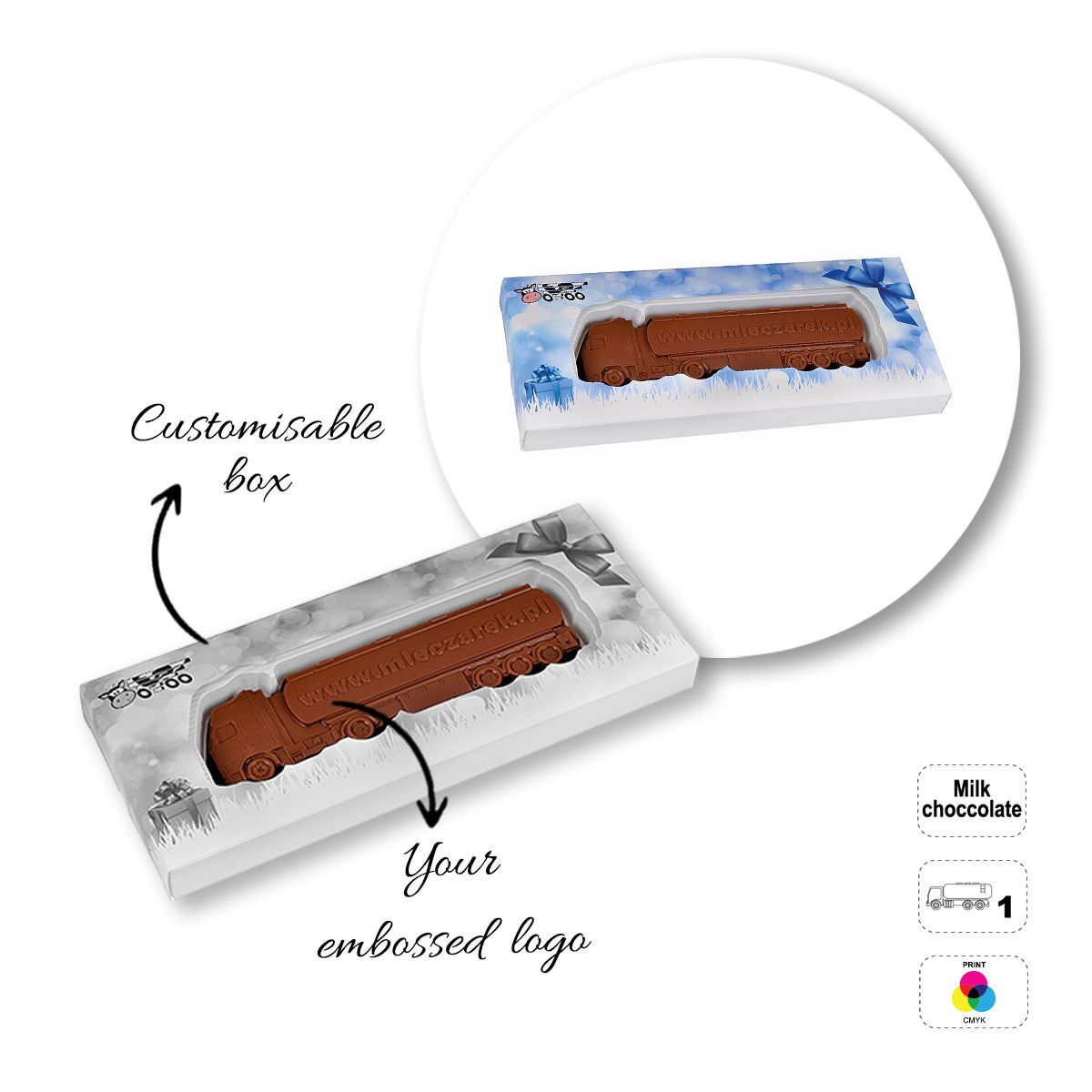 CHOCO4MAT A - barre chocolatée, différentes formes, 232x98x20 mm | GL811105F