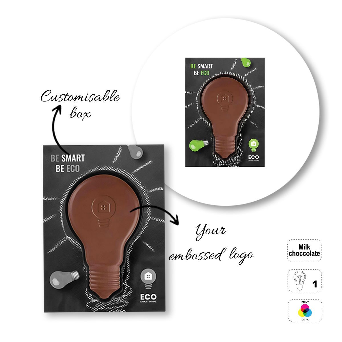 CHOCO4MAT B - barre chocolatée, différentes formes, 182x132x15 mm | GL811106D