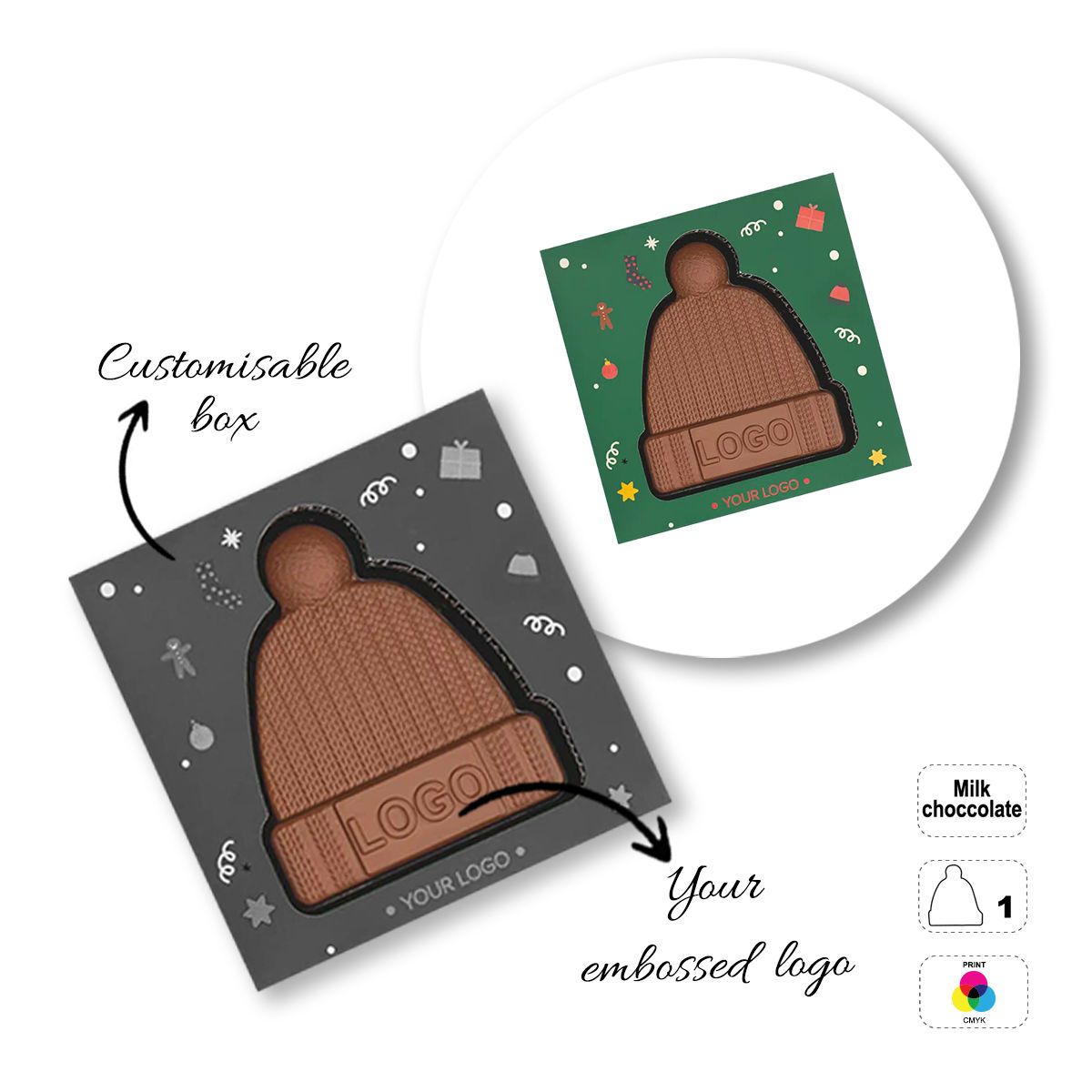 CHOCO4MAT C - barre chocolatée, différentes formes, 135x135x15 mm | GL811107F