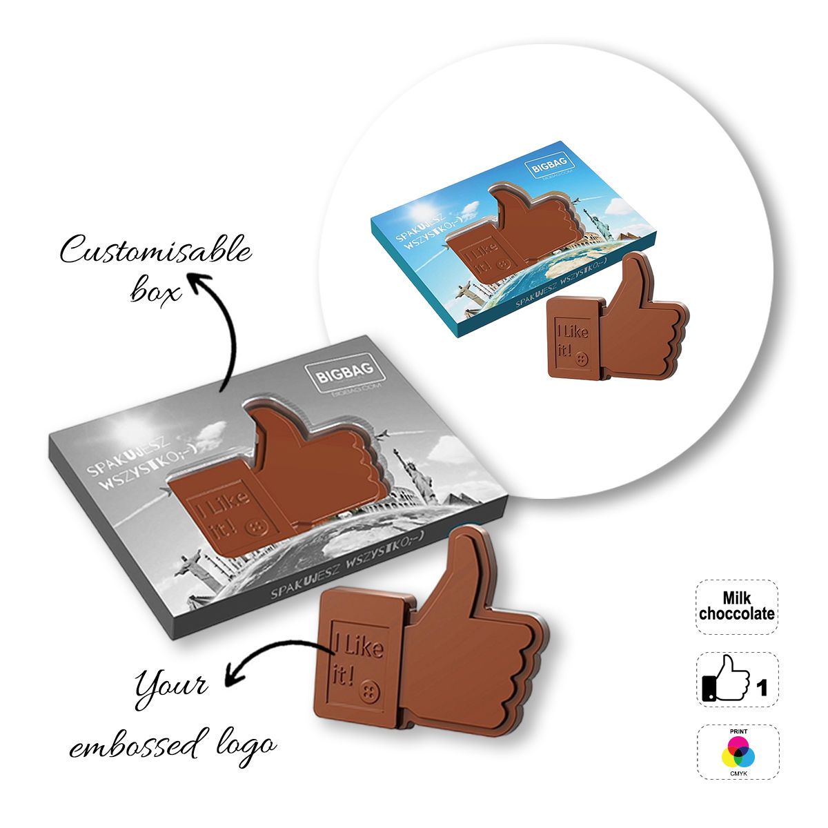 CHOCO4MAT E - barre chocolatée, différentes formes, 182x132x15 mm | GL811109A