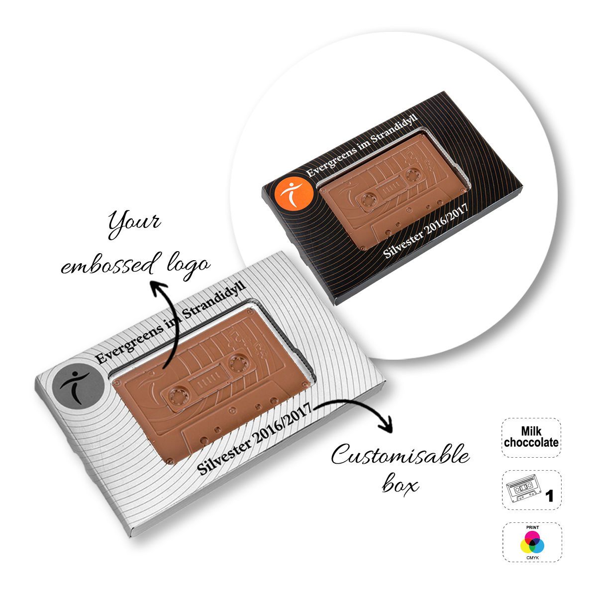 CHOCO4MAT E - barre chocolatée, différentes formes, 175x107x15 mm | GL811109D