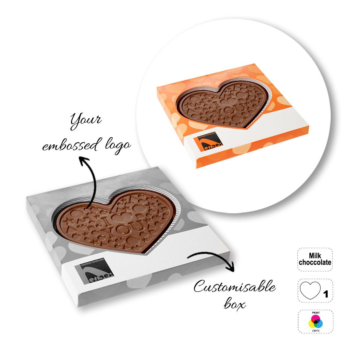 CHOCO4MAT E - barre chocolatée, différentes formes, 135x135x15 mm | GL811109E