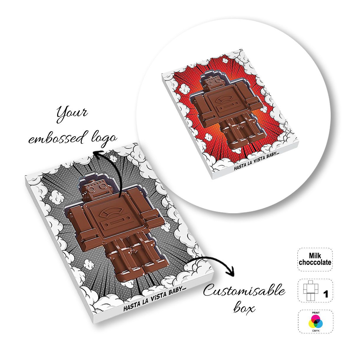 CHOCO4MAT E - barre chocolatée, différentes formes, 182x132x15 mm | GL811109F