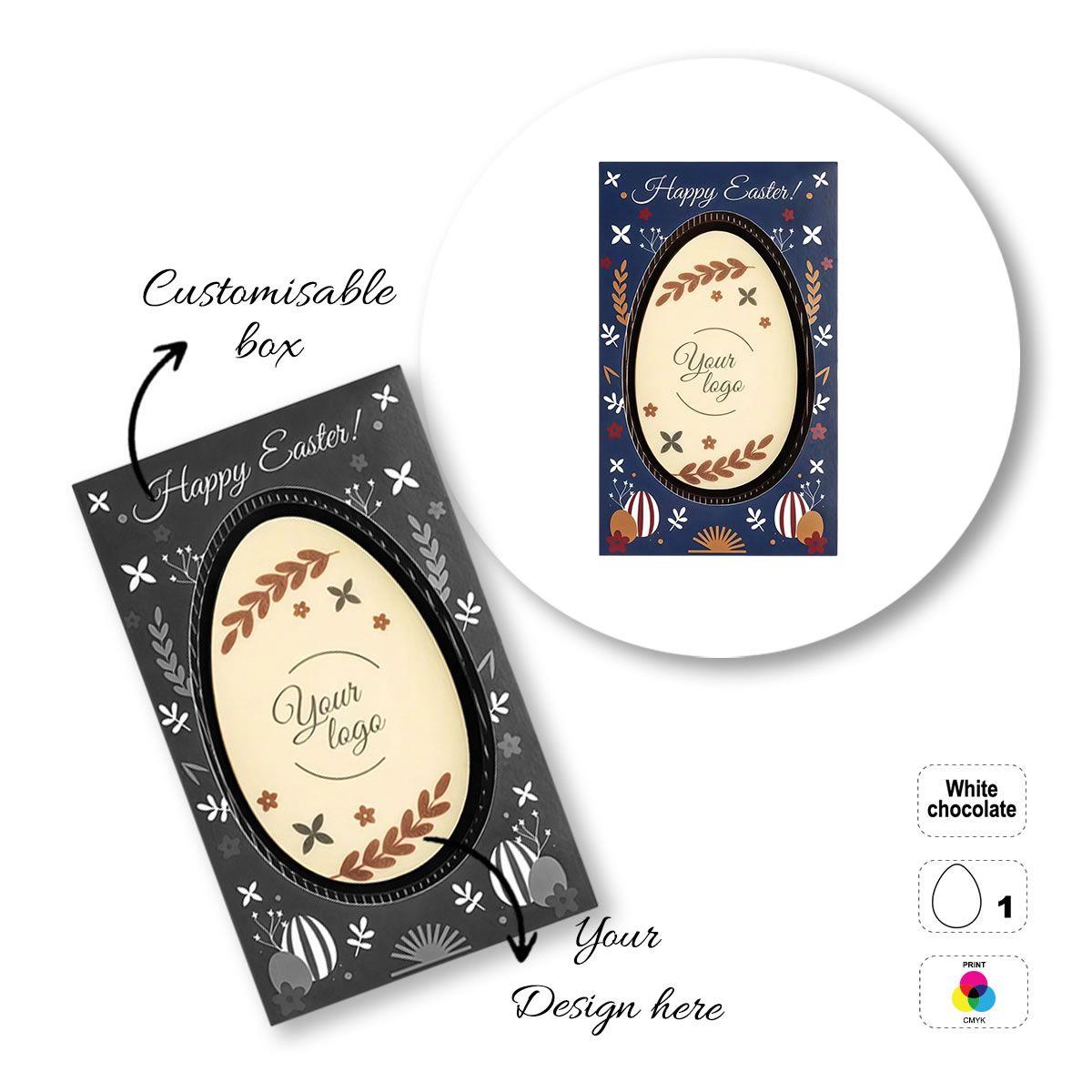 LOGO CHOCO4MAT A - barre de chocolat imprimable, formes diverses, 175x107x15 mm | GL811110A
