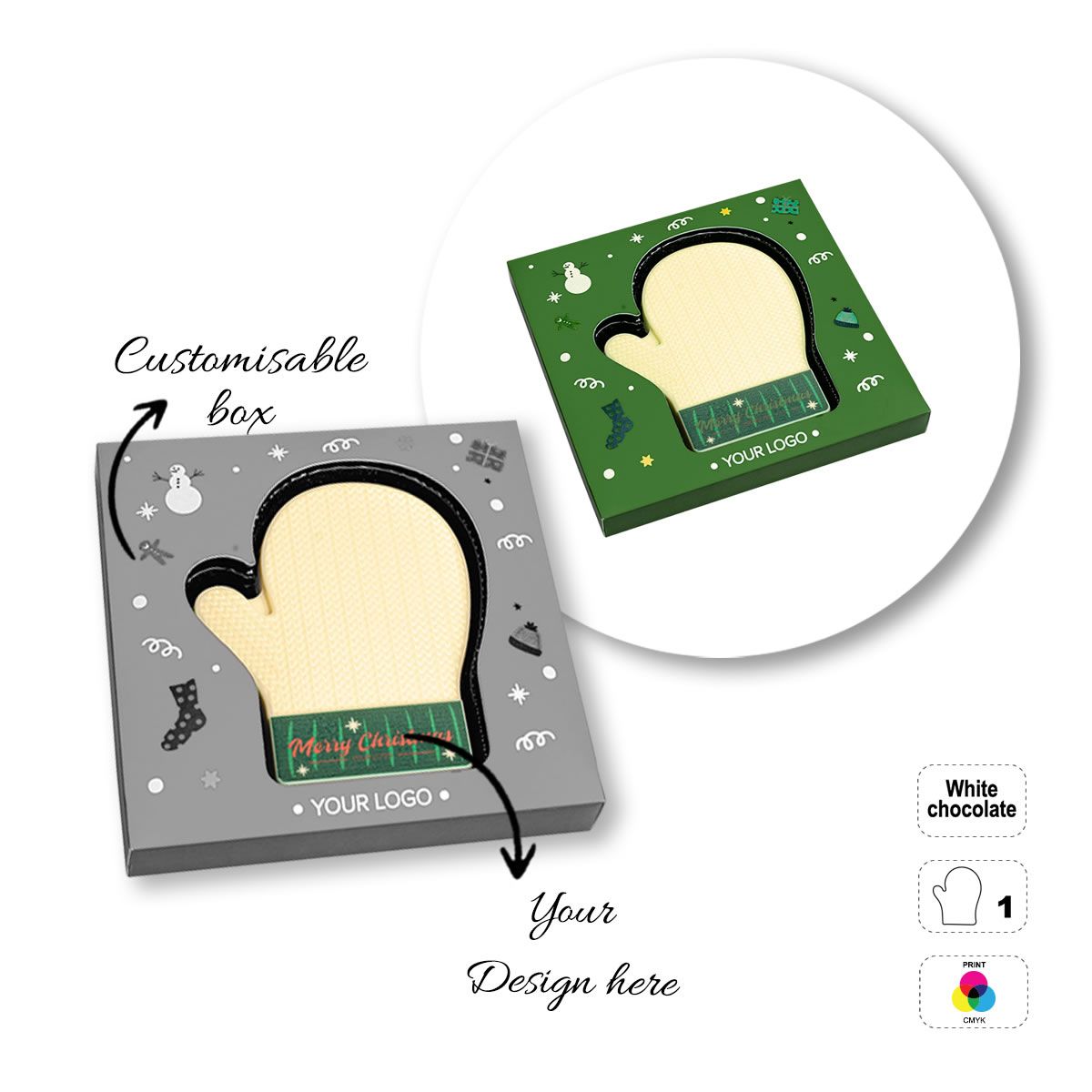 LOGO CHOCO4MAT A - barre de chocolat imprimable, formes diverses, 135x135x15 mm | GL811110E