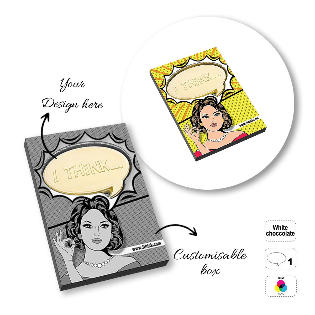 LOGO CHOCO4MAT B - barre de chocolat imprimable, formes diverses, 182x132x15 mm | GL811111D