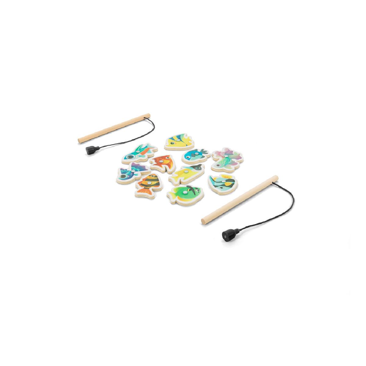 2 in 1 Jeu de Pêche 30 PCS Alphabet Magnétique en Bois Lettre Jouets de