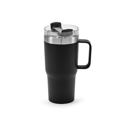 NEMAN - Mug inox 580 ml. Double paroi et bouchon rotatif
