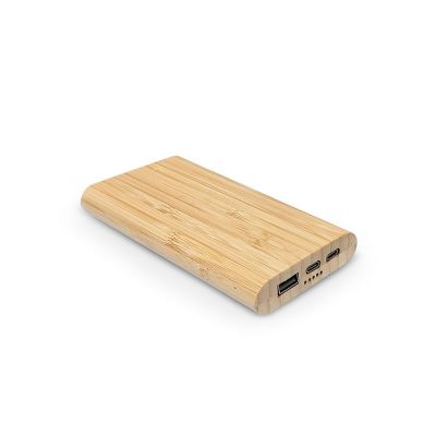 PYTHAGORAS - Batterie externe bambou, 15W, 10000mAh