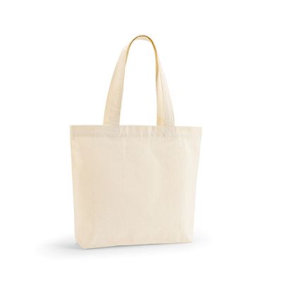 BLANC - Sac shopping rCOTON 220 gsm. Anses 65 cm, soufflet