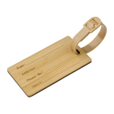 SHAWN - Porte-étiquette de valise en bambou 