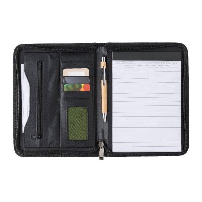 ROSA - Conférencier A5 zippé en cuir reconstitué