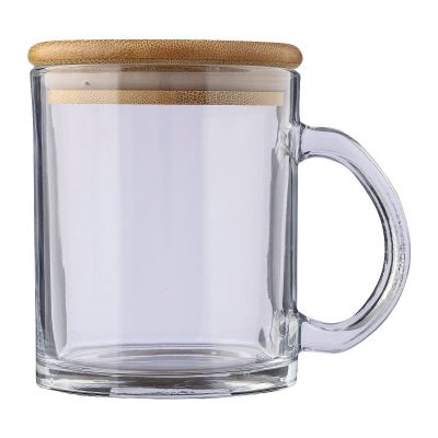 ASHLEY - Mug en verre recyclé et bambou de 300 ml 