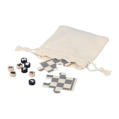 HANK - Jeu d'échecs et de dames en bois 