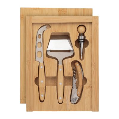 PATRICK - Service à fromage et vin en bambou 