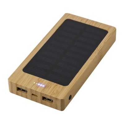 JOAN - Power bank solaire en bambou, 8 000mAh 