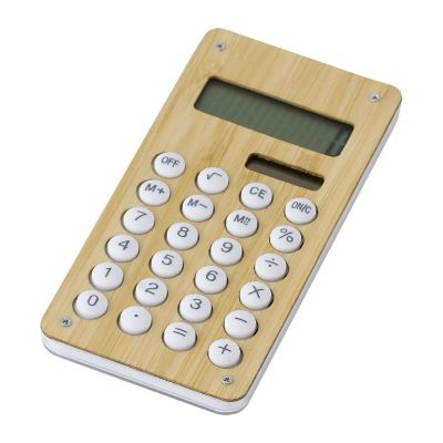 THOMAS - Calculatrice de poche en bambou 