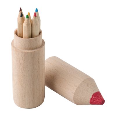 FRANCIS - Tube en bois de 6 crayons 