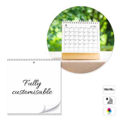 STOCKHOLM - calendrier de bureau à spirale 8 feuilles