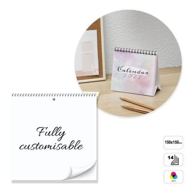 RIGA - calendrier de bureau à spirale de 14 feuilles