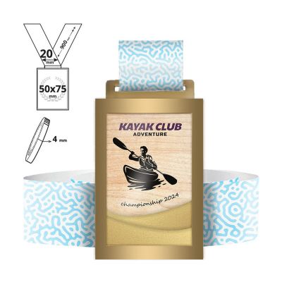 KOCHI - médaille en acier et contreplaqué 4mm