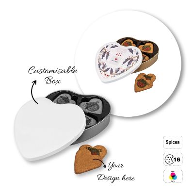 LOGO COOKIE - boîte de biscuits en forme de coeur, personnalisable