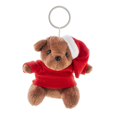 JULNALLE - Porte-clés ourson de Noël en peluche