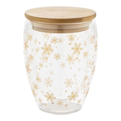BOSTRO - Tasse de Noël en verre thermos