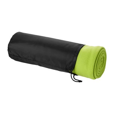 HUGGY -La couverture à carreaux unicolore est fabriquée en 100% polaire 200 g/m², une matière douce et confortable qui fournit