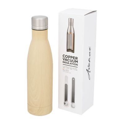VASA -Bouteille isotherme imitation bois sous vide avec couche de cuivre de 500 ml
