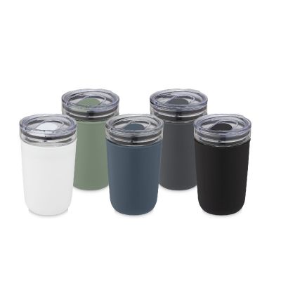 BELLO -Gobelet en verre de 420 ml avec paroi extérieure en plastique recyclé